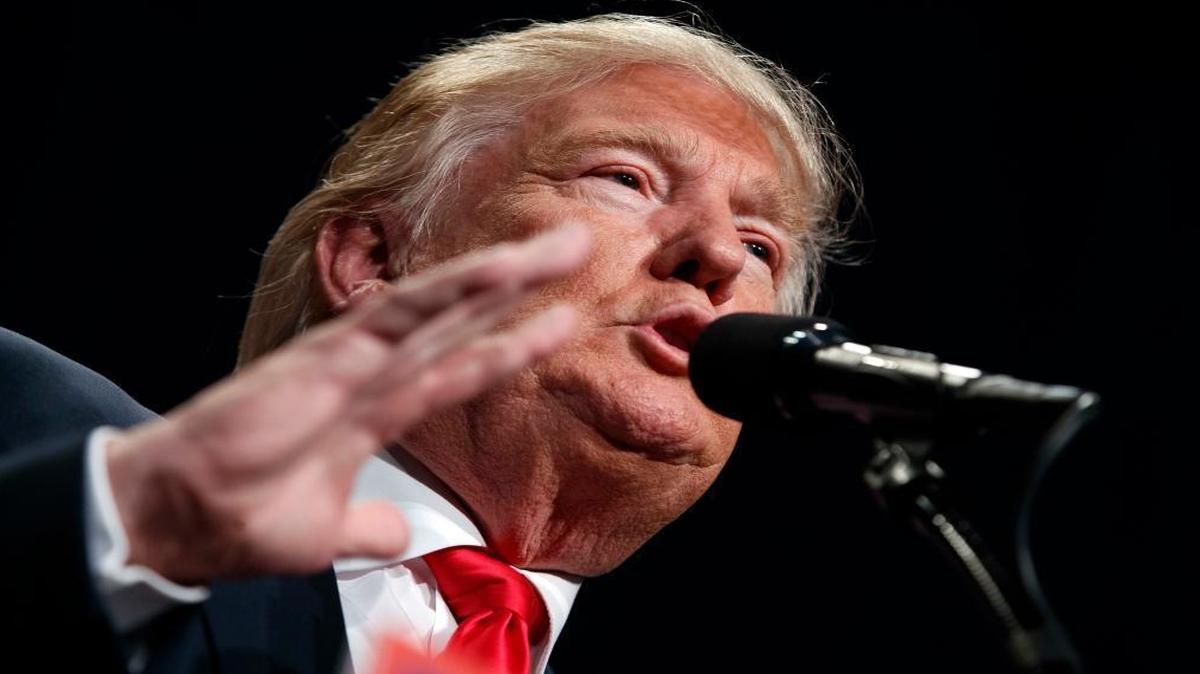 Republican presidential candidate Donald Trump during a campaign rally Wednesday in Reno, Nevada.