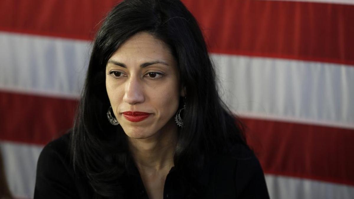 Huma Abedin, aide to democratic presidential candidate Hillary Clinton, said Monday she is leaving her husband Anthony Weiner.
