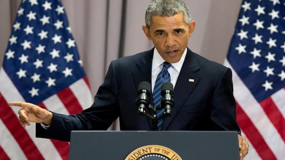 
President Barack Obama at American University in Washington described the nuclear deal with Iran as building on the tradition of strong diplomacy that won the Cold War without firing any shots.
