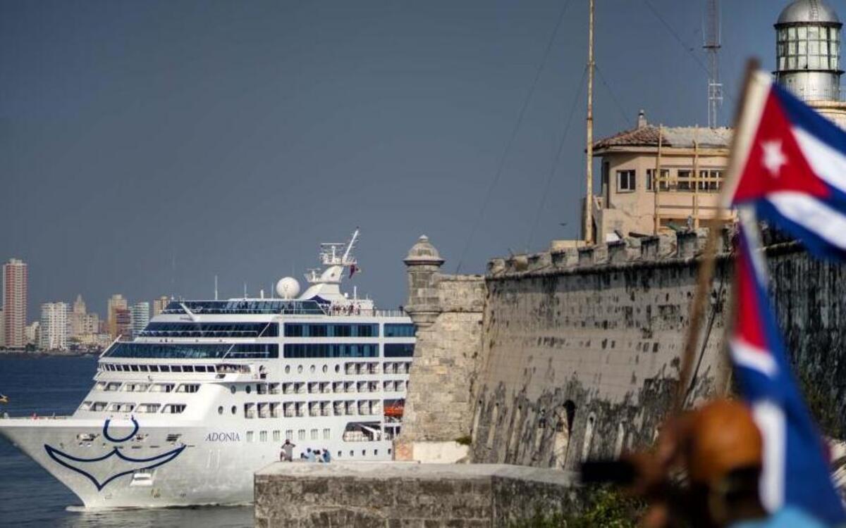 In this May 2, 2016 file photo, Carnival's Fathom cruise line ship Adonia arrives from Miami in Havana, Cuba. The Cuban itinerary, with its educational and cultural experiences, is not a typical cruise vacation, and feedback from passengers and travel agents about the Fathom's first few trips has been slightly mixed.
