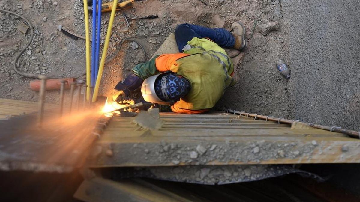 Construction continues on a pedestrian tunnel and expanding dropoff and arrival roadways to 16 lanes at Charlotte Douglas International Airport in Charlotte, N.C., on July 29, 2016. The roadway is part of Destination CLT, a 10-year, multi-project Development Plan.