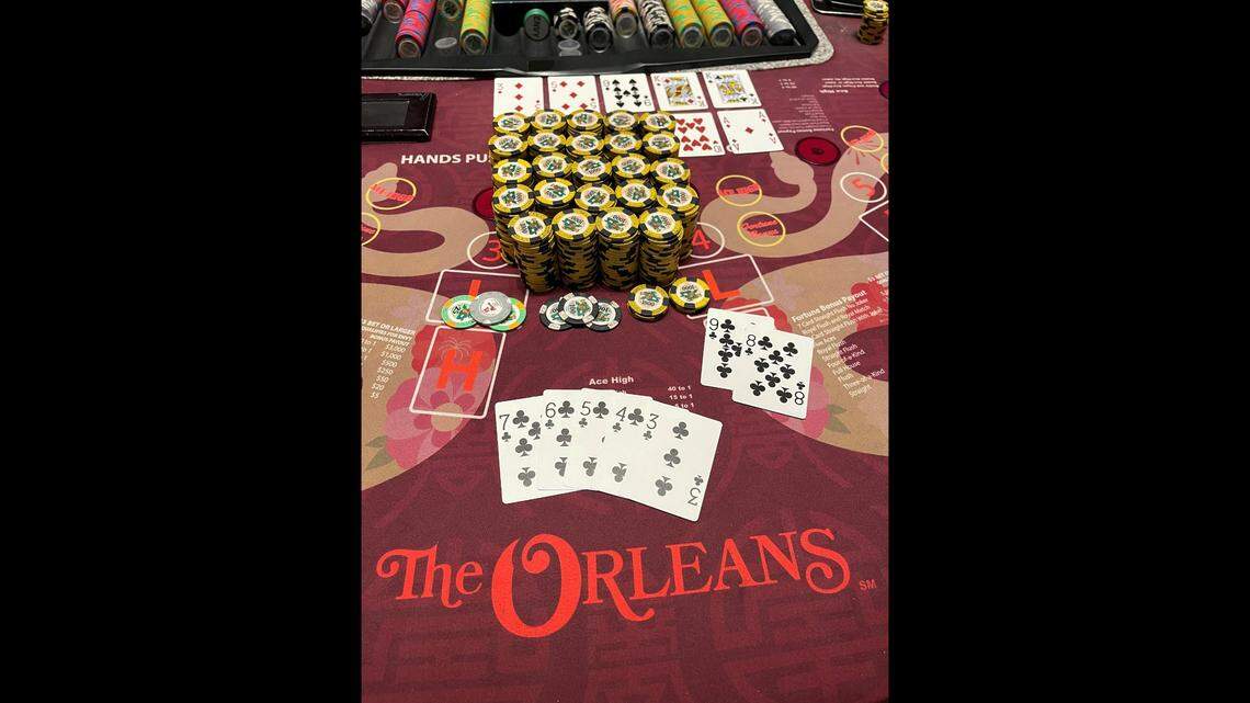 The winning hand is pictured.