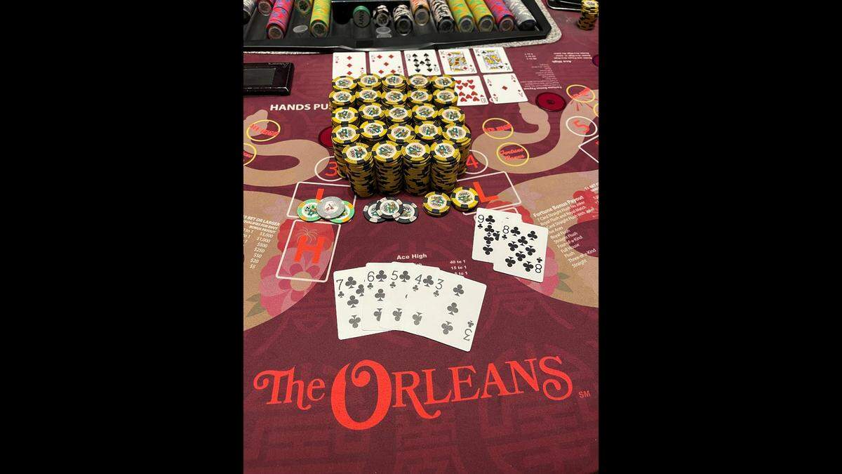 The winning hand is pictured.