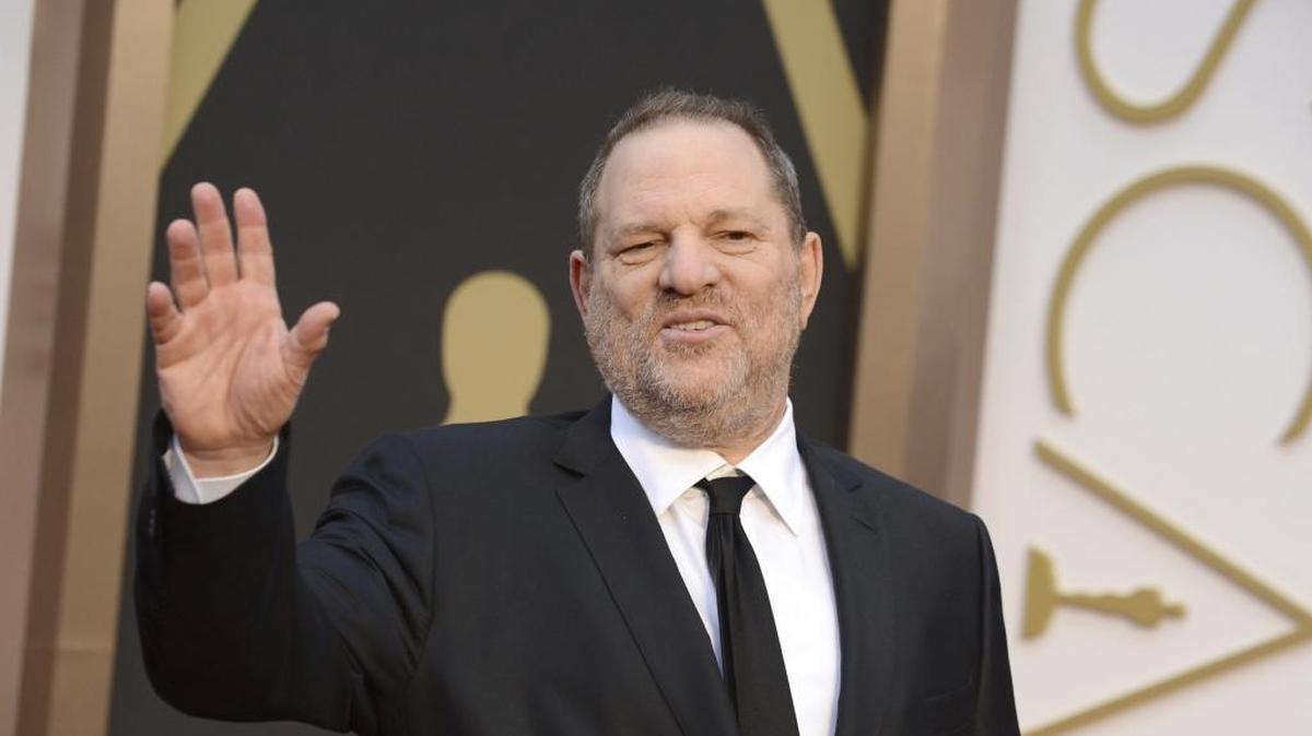 Harvey Weinstein arrives at the Oscars in Los Angeles in 2014.