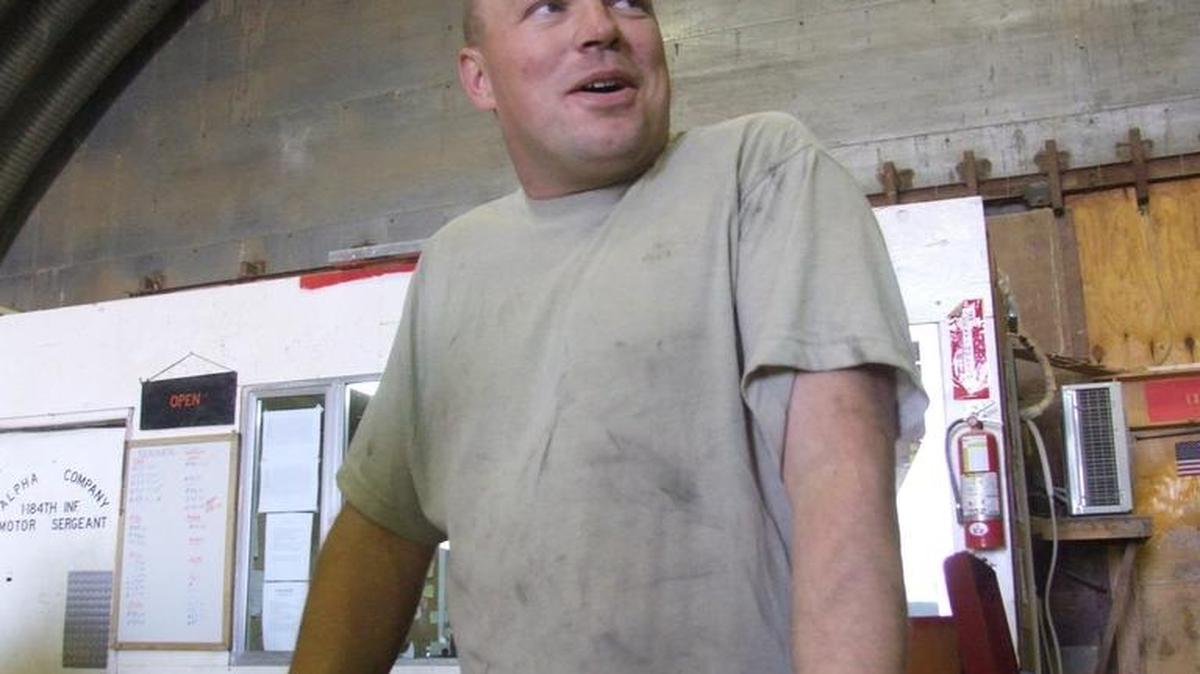 Sgt. Jeremy Calgaro, formerly of Patterson, spoke with a reporter at Q’West Airfield in early 2009. Now 35, he’s a veteran of five deployments and living in Kentucky.
