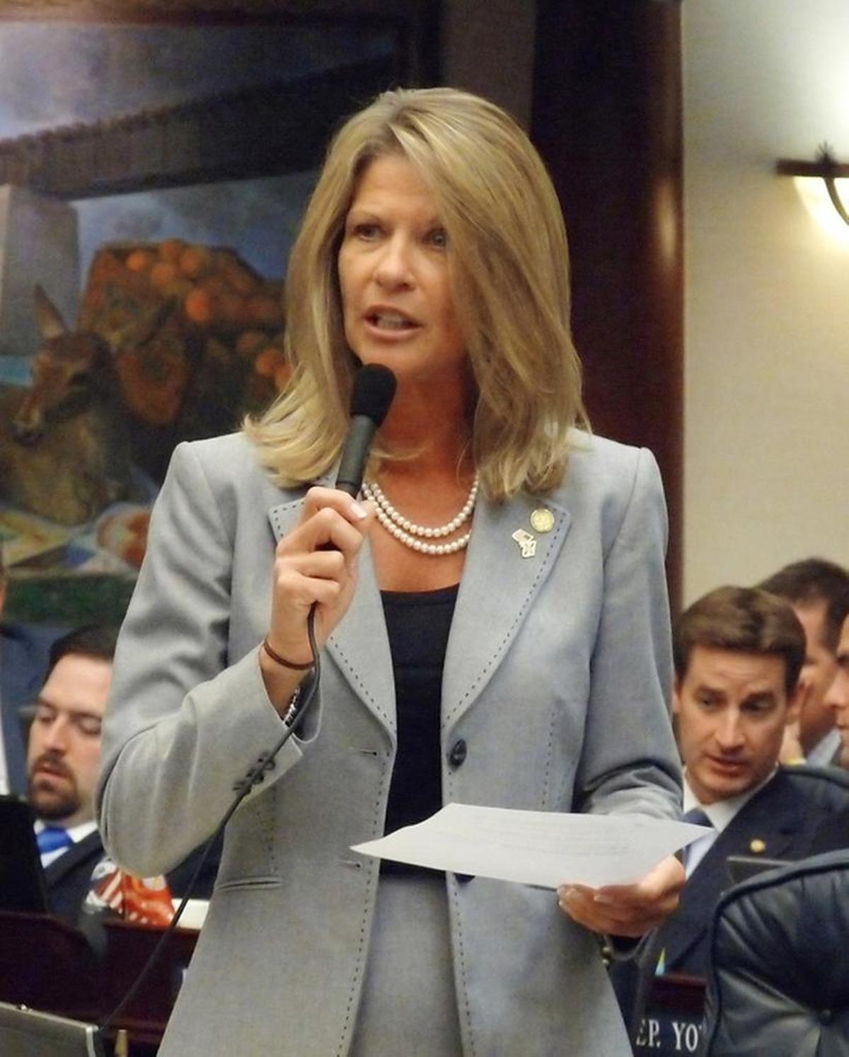 Sen. Debbie Mayfield, R-Melbourne, wants to see reforms in place to make it easier for women to report allegations of sexual harassment. Here she is speaking on the House floor in 2011 about the state budget.