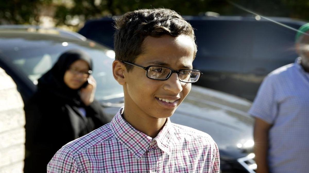 Ahmed Mohamed, 14, is seeking $15 million in damages from the city of Irving and the Irving school district stemming from his September suspension for bringing a homemade clock to school.