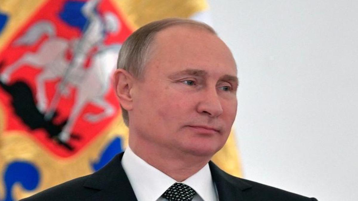 Russian President Vladimir Putin speaks at a reception marking Heroes of the Fatherland Day in the Kremlin in Moscow, Russia, Friday, Dec. 9, 2016.