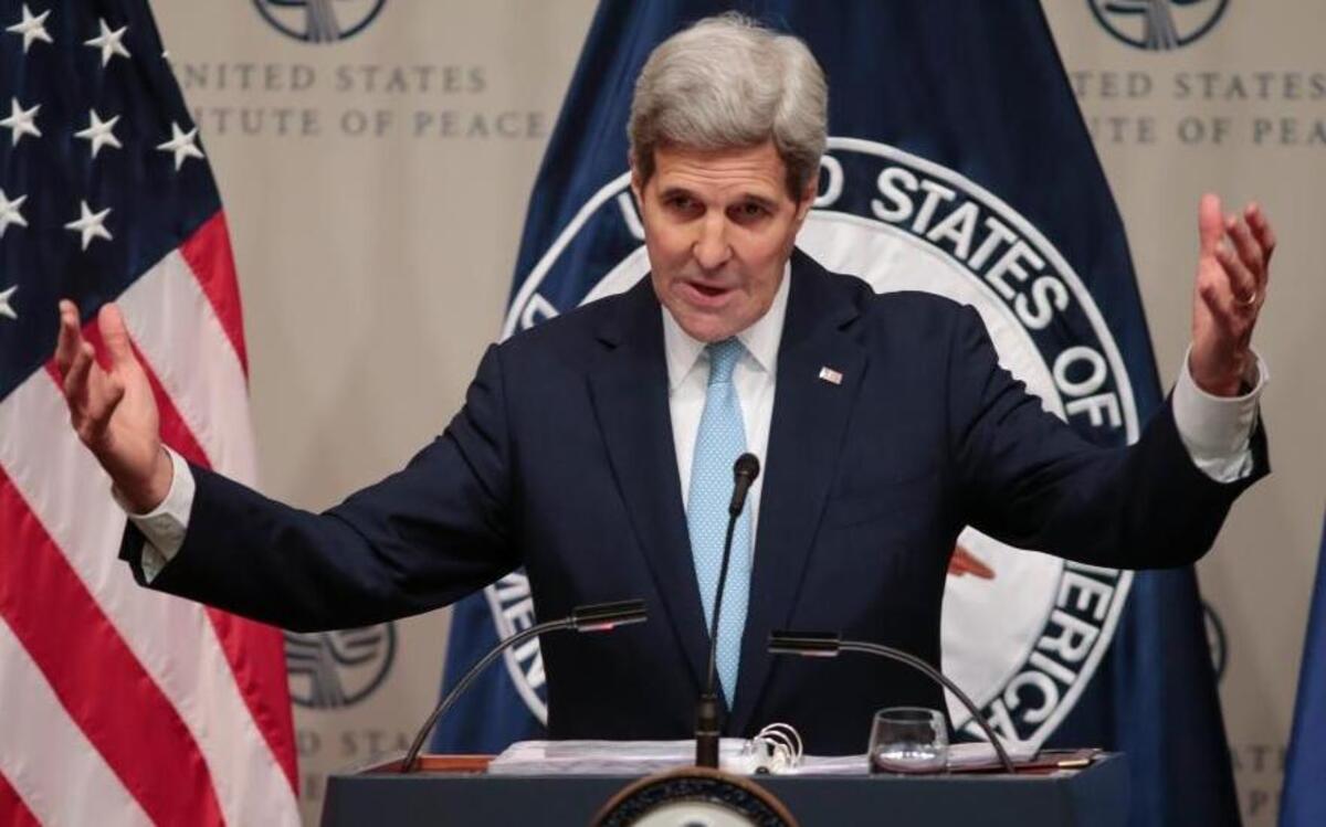 Secretary of State Kerry at the U.S. Institute of Peace Thursday.