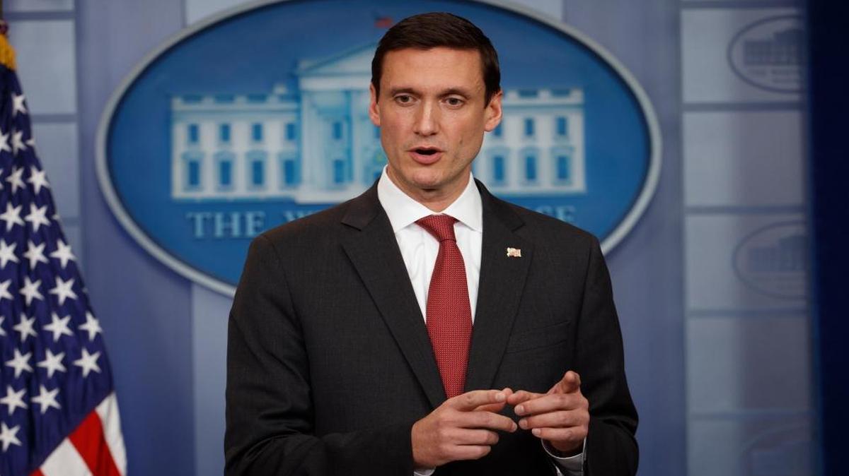 Homeland security adviser Tom Bossert speaks during the daily White House press briefing at the White House on Thursday, May 11, 2017.