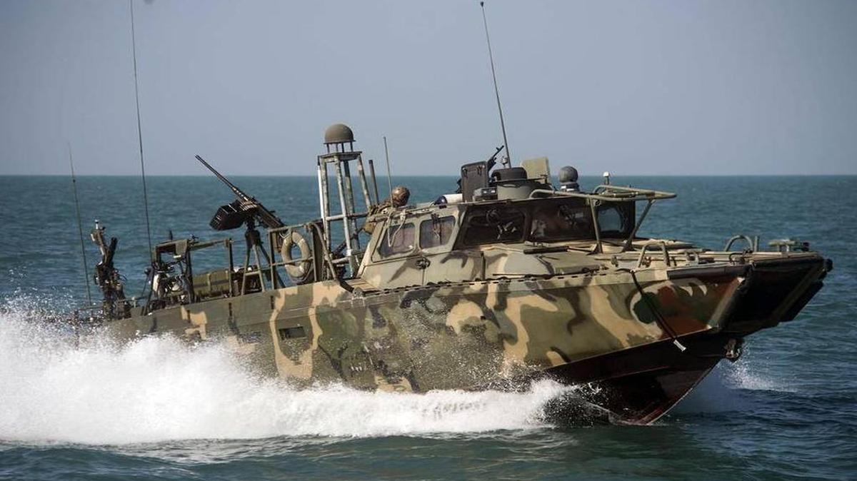 A U.S. riverine command boat on patrol in the Persian Gulf. Iran and Saudi Arabia, on either side of the Gulf, are engaged in sporadic cyber skirmishing.