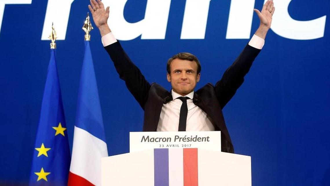 French centrist presidential candidate Emmanuel Macron will face nationalist Marine Le Pen in a May 7 runoff.