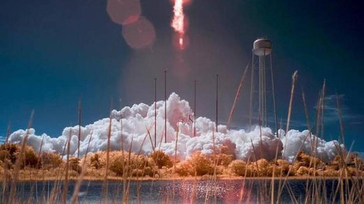 The Orbital Sciences Corporation’s Antares rocket, with the Cygnus cargo spacecraft aboard, launches from the Mid-Atlantic Regional Spaceport in Virginia on Wednesday, September 18, 2013.