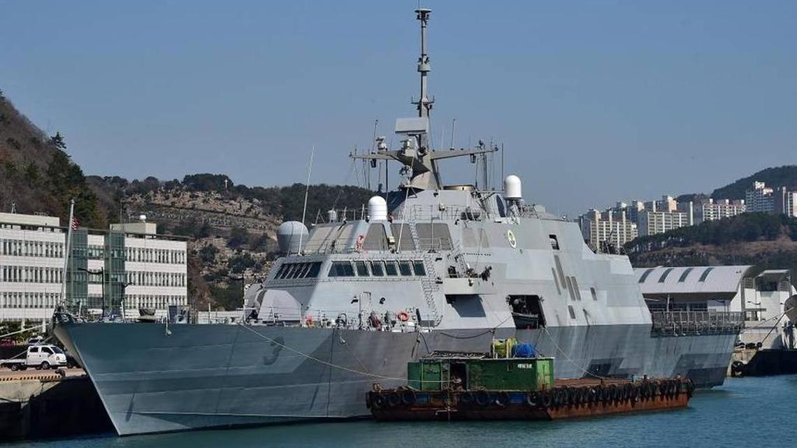 The Navy’s littoral combat ship USS Fort Worth, the first vessel to be named after the Texas city.