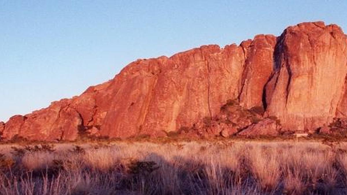 
Sunset at Hueco Tanks State Historical Park near El Paso, Texas. 
