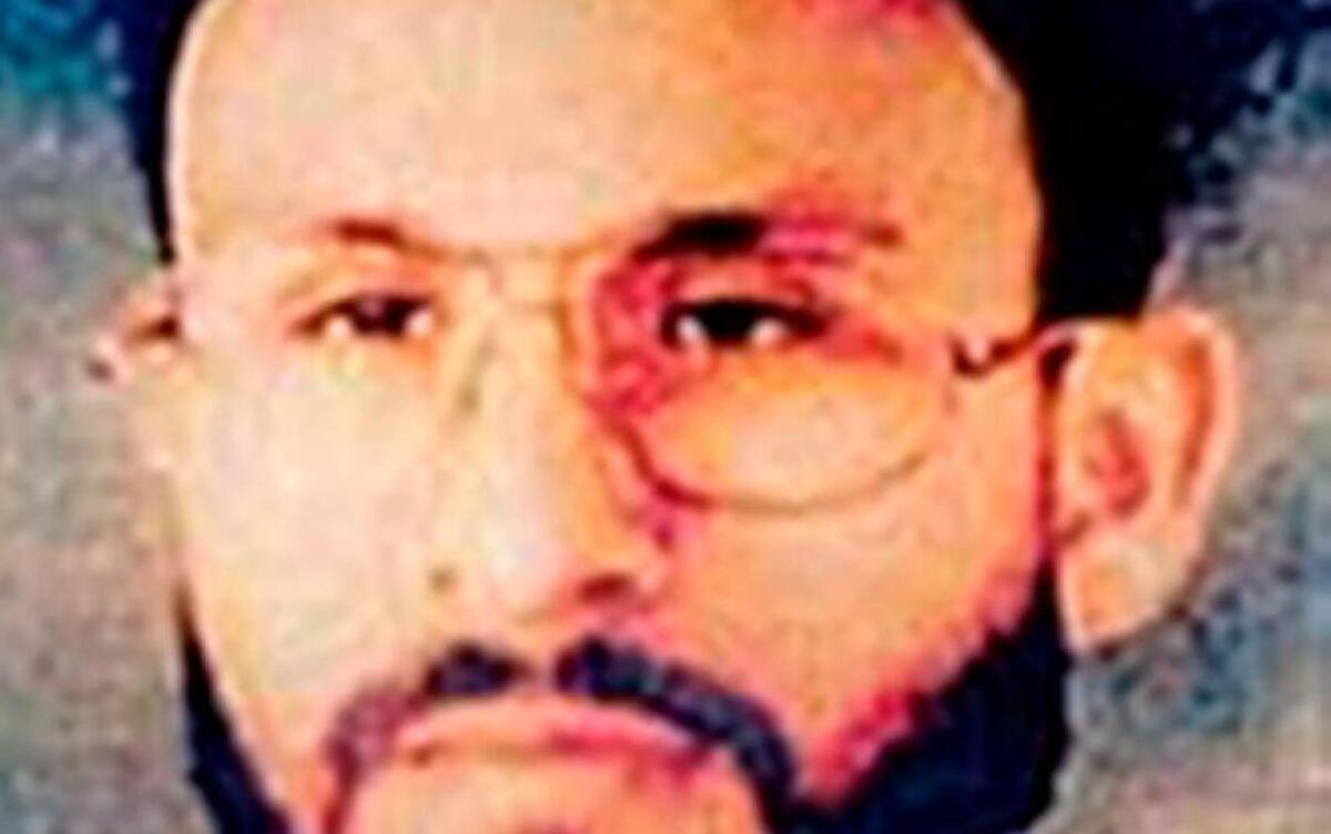 This photo provided by U.S. Central Command, shows Abu Zubaydah, date and location unknown. A Palestinian not seen publicly since his capture by the CIA in 2002 has appeared at a U.S. government hearing called to determine whether he should remain in detention at the U.S. military prison at Guantanamo Bay, Cuba.