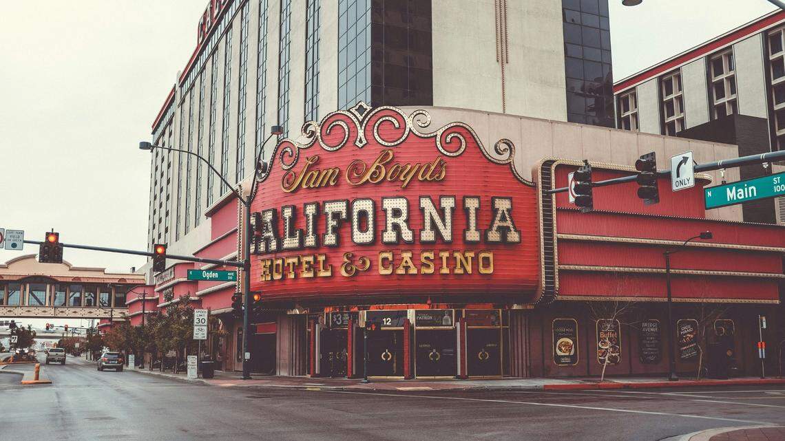 The California Hotel & Casino in downtown Las Vegas is pictured.