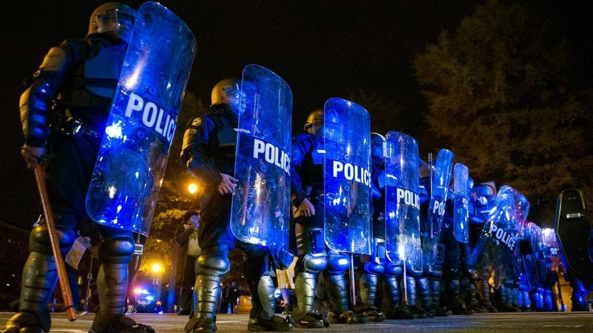 Atlanta police donned riot gear as protests occurred all over the country over the 2014 fatal shooting of Michael Brown in Ferguson, Mo., a case that inflamed racial tensions.
