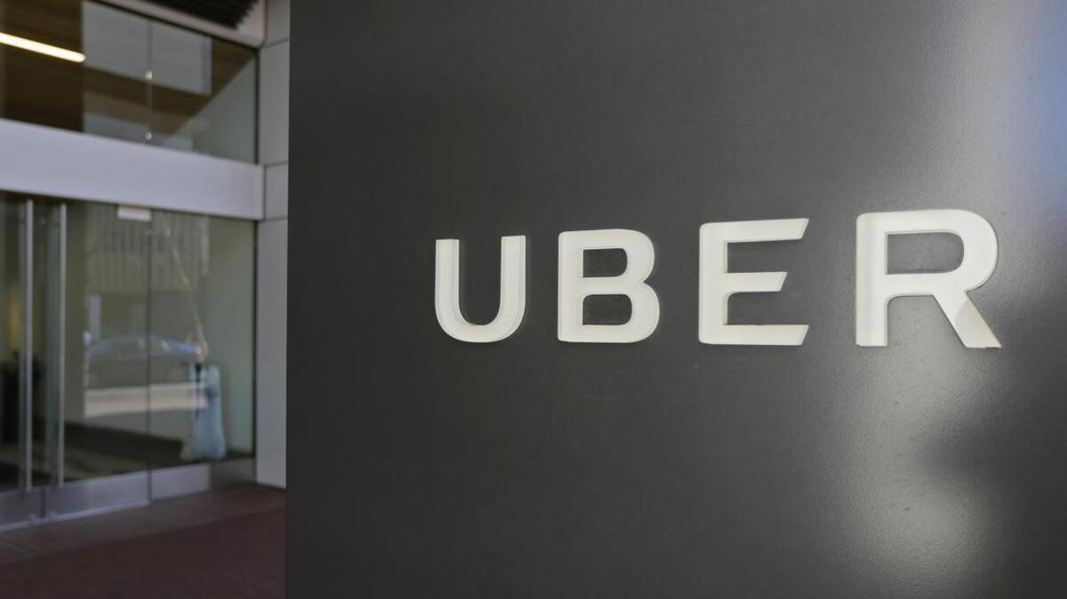 In this photo taken Wednesday, March 1, 2017, is an exterior view of the headquarters of Uber in San Francisco.