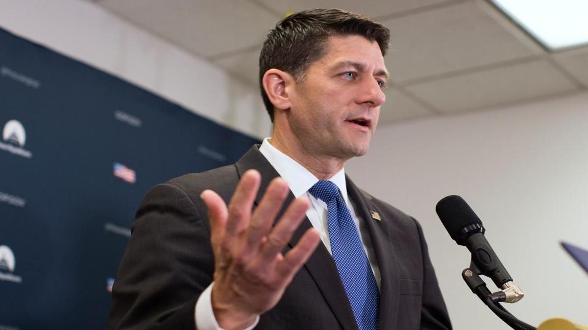 House Speaker Paul Ryan, R-Wis., speaks during a news conference after a GOP caucus meeting on Capitol Hill in Washington, Wednesday, April 26, 2017. One major sticking point between the White House and Democrats was resolved, reducing the likelihood of a government shutdown Friday. The White House confirmed that payments owed to health insurers under President Barack Obama’s Affordable Care Act will continue.