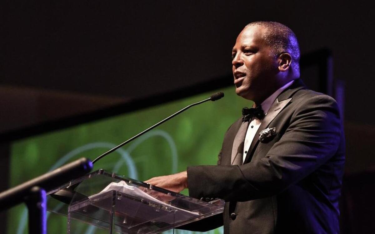 Columbia, S.C., Mayor Stephen Benjamin speaks at the Columbia Metropolitan Convention Center.