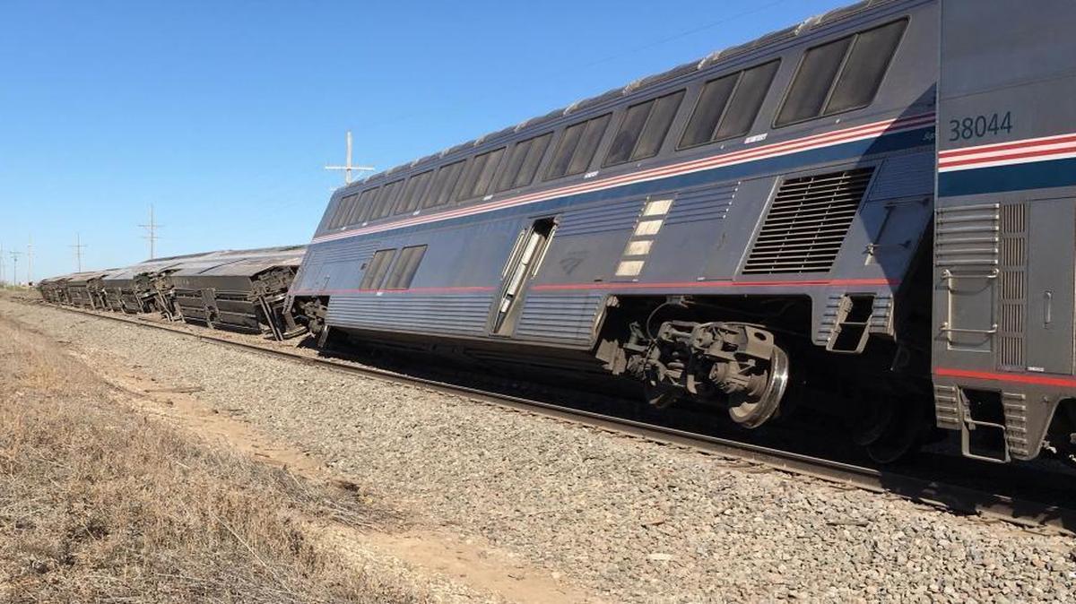An Amtrak train derailed in southwest Kansas early Monday, March 14, 2016, injuring multiple people who were transferred to hospitals in Garden City and Dodge City, according to a release from Amtrak.