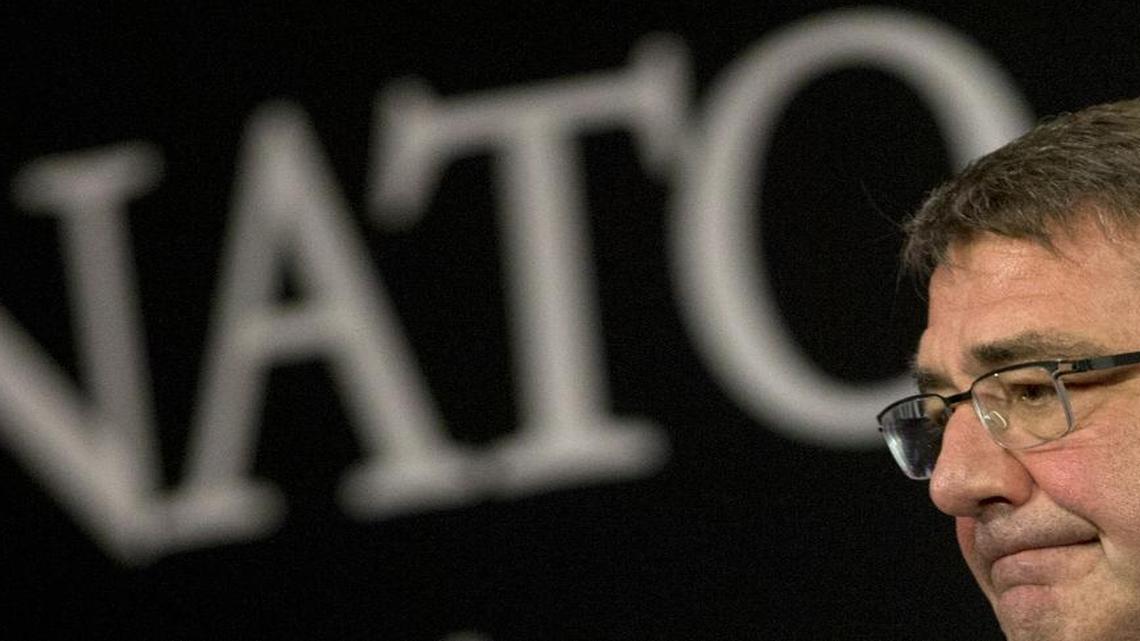 
U.S. Secretary of Defense Ash Carter at NATO headquarters in Brussels Thursday. 
