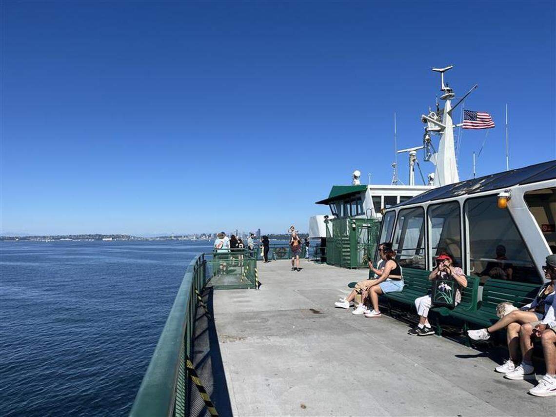 The ferry helped rescue two canoers.