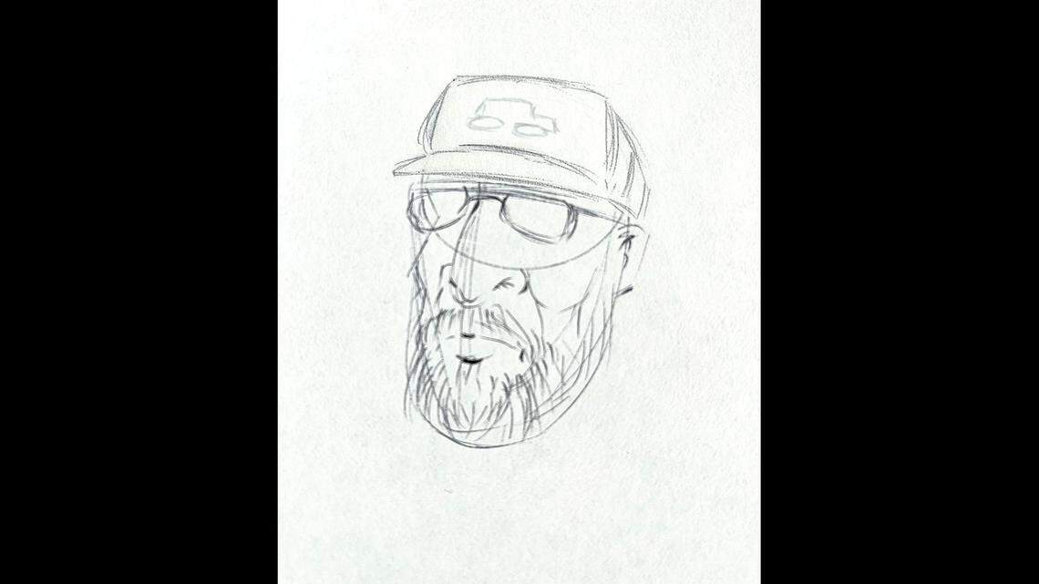 A sketch shows the male suspect.