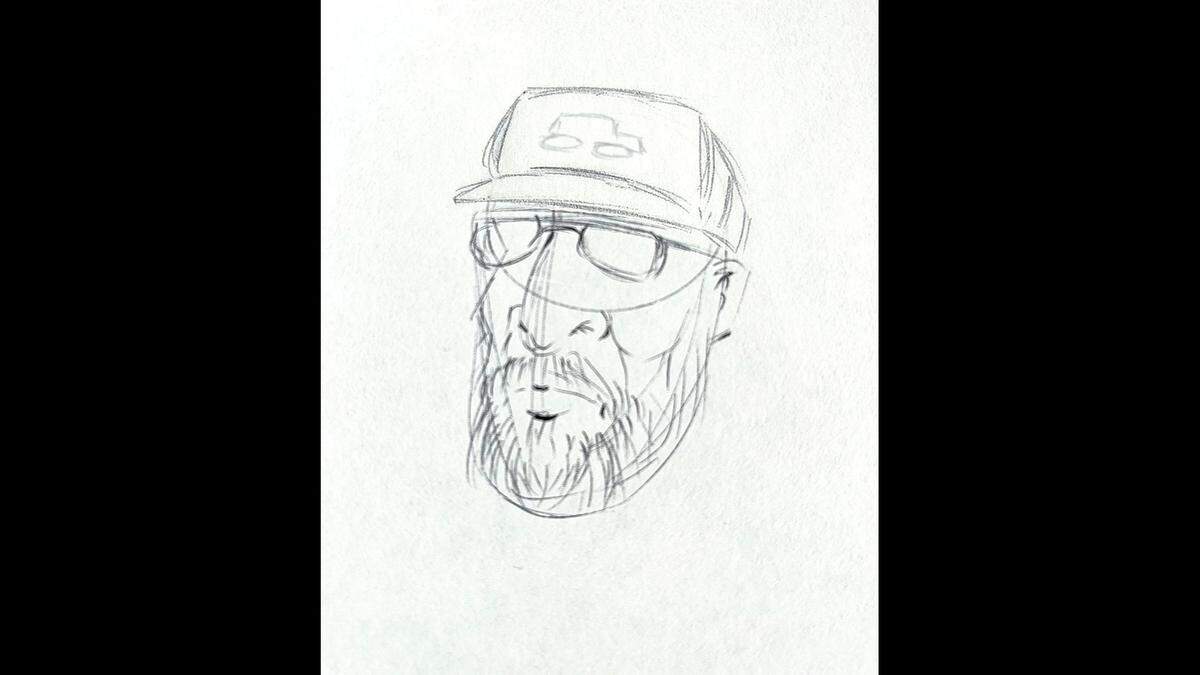 A sketch shows the male suspect.