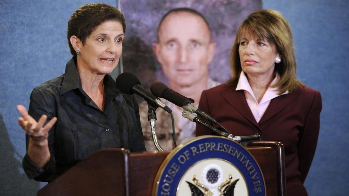 Rep. Jackie Speier, D-Calif. (right), is concerned about sexual assaults and discrimination against women in the Forest Service. She is seen here at a 2011 news conference with Nancy Parrish, president of Protect Our Defenders.