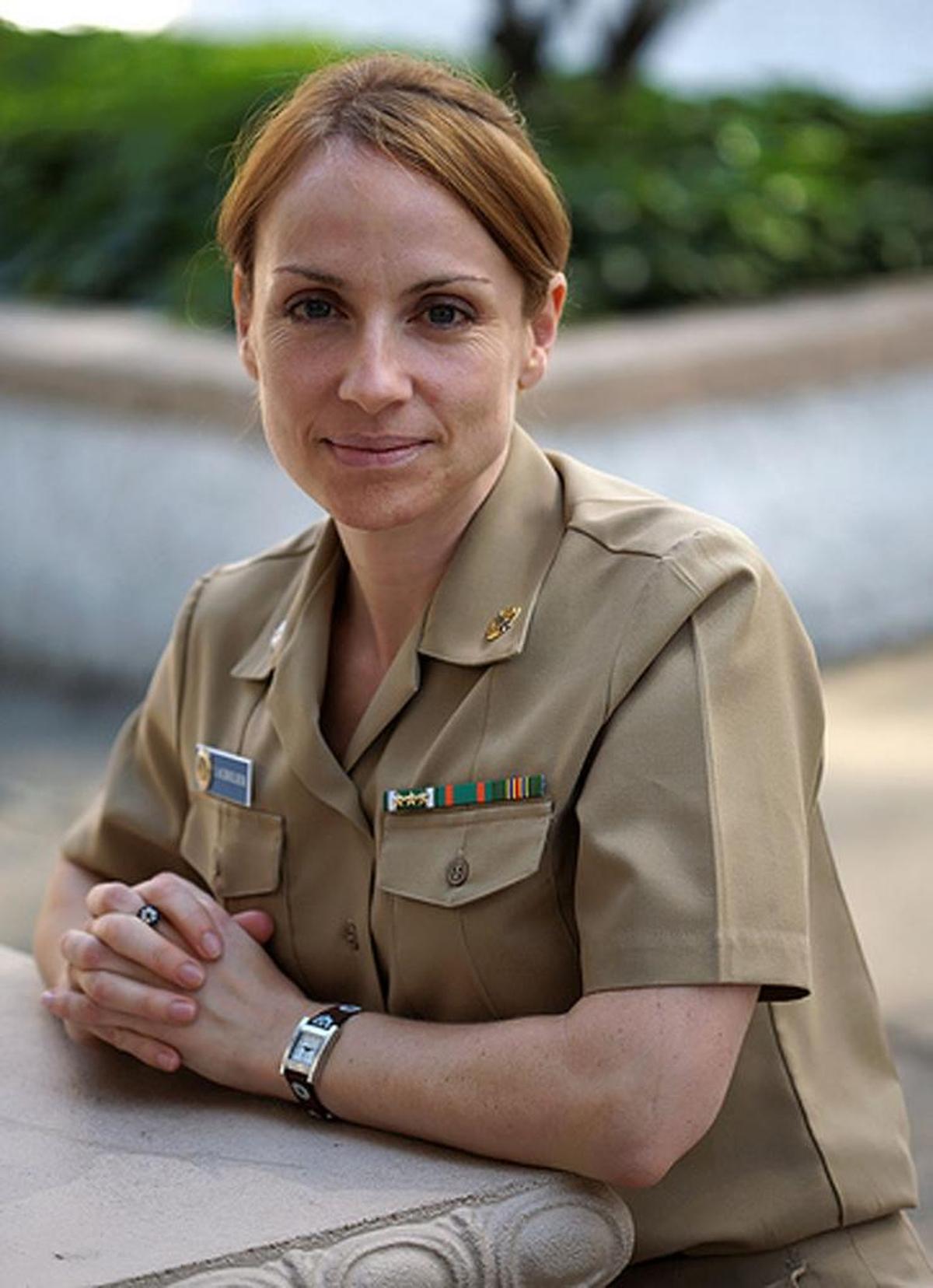 Navy Cmdr. Suzanne M. Lachelier, a judge advocate general, in a May 30, 2008 photo released by the Military Commission Defense Organization.