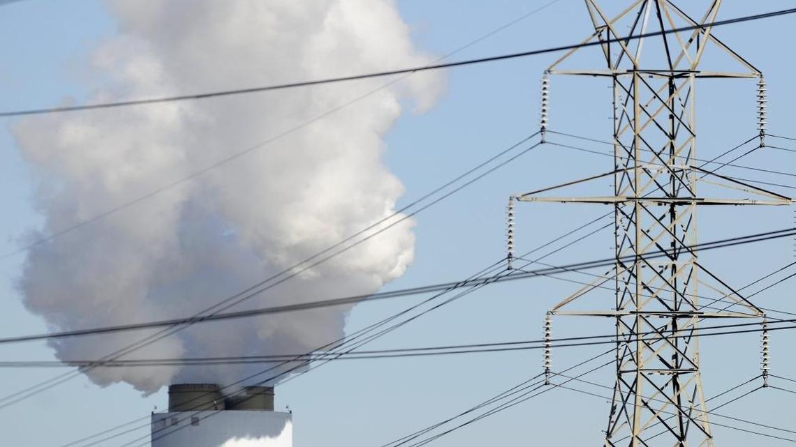 
Steam billows from a smokestack of Duke Energy’s Allen power plant in Belmont, N.C.
