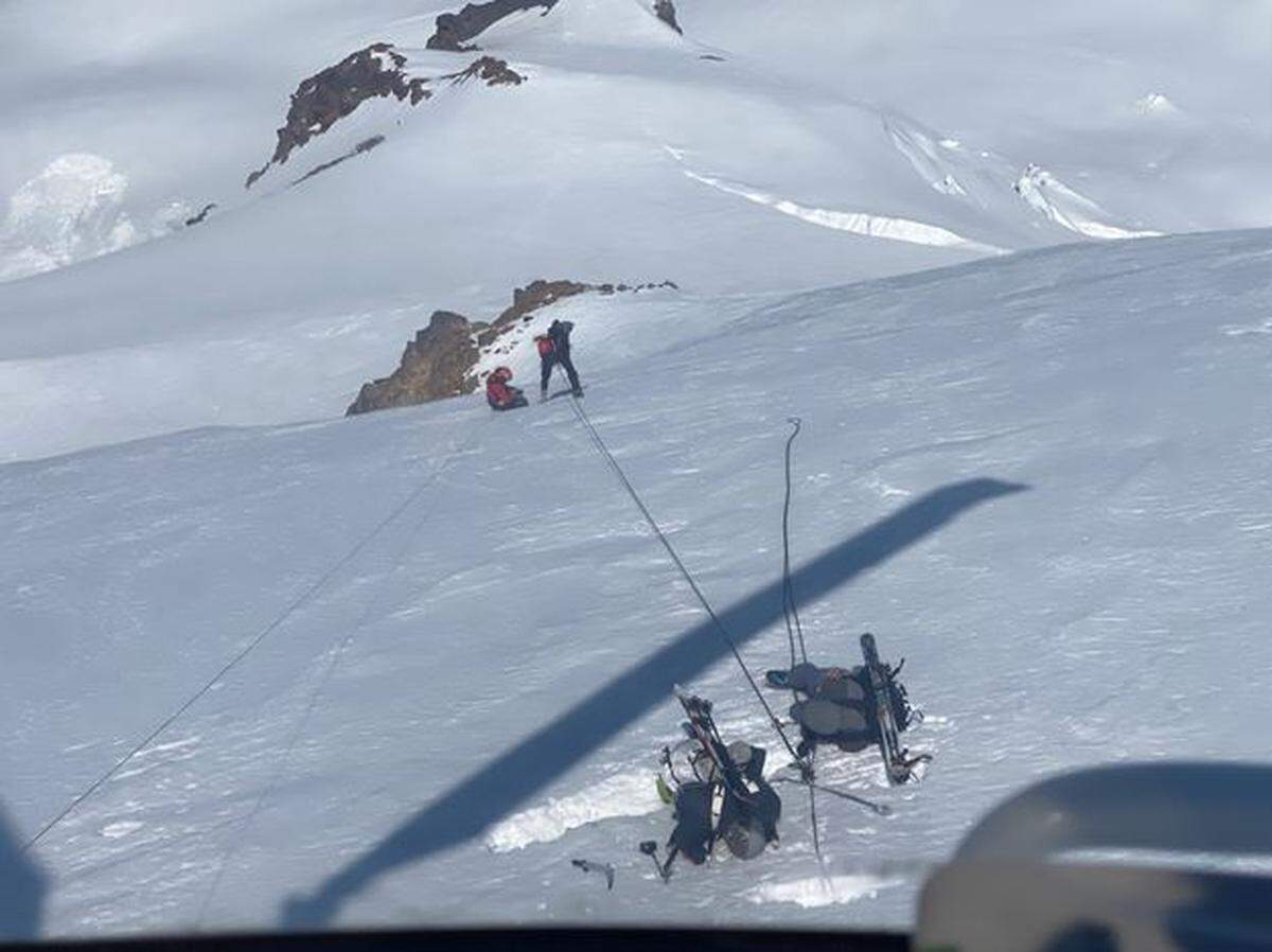 Rescuers helped two men get safely off Mount Baker.