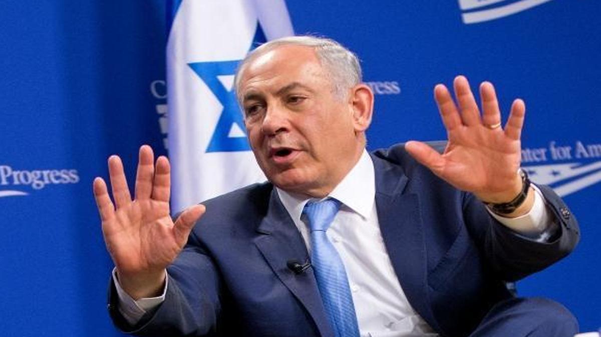 Israeli Prime Minister Benjamin Netanyahu with Center for American Progress President Neera Tanden.