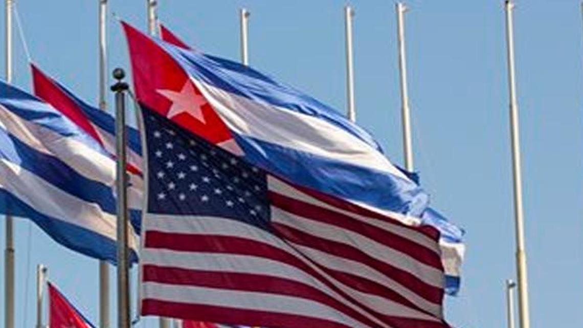 A U.S. flag flies alone outside the U.S. embassy in Havana on New Year’s Day, which Cuba celebrates as Revolution Day. This past Jan. 1 marked the 58th anniversary of the Castro-led revolution.