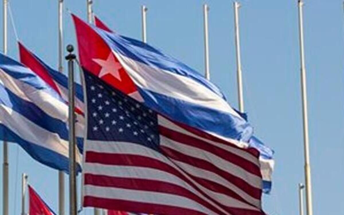 A U.S. flag flies alone outside the U.S. embassy in Havana on New Year’s Day, which Cuba celebrates as Revolution Day. This past Jan. 1 marked the 58th anniversary of the Castro-led revolution.