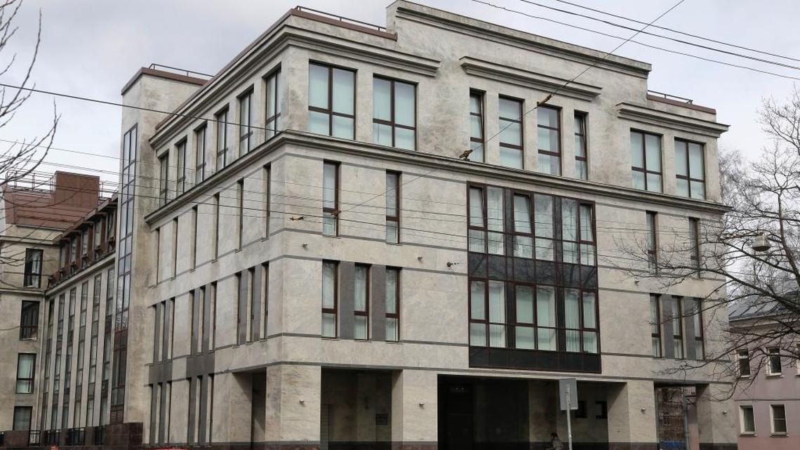 A women enters the four-story building known as the “troll factory” in St. Petersburg, Russia in April 2015. The “troll factory” is where hundreds of young Russians work around the clock writing blogs and posting comments on the internet staunchly supporting President Vladimir Putin and attacking the West.