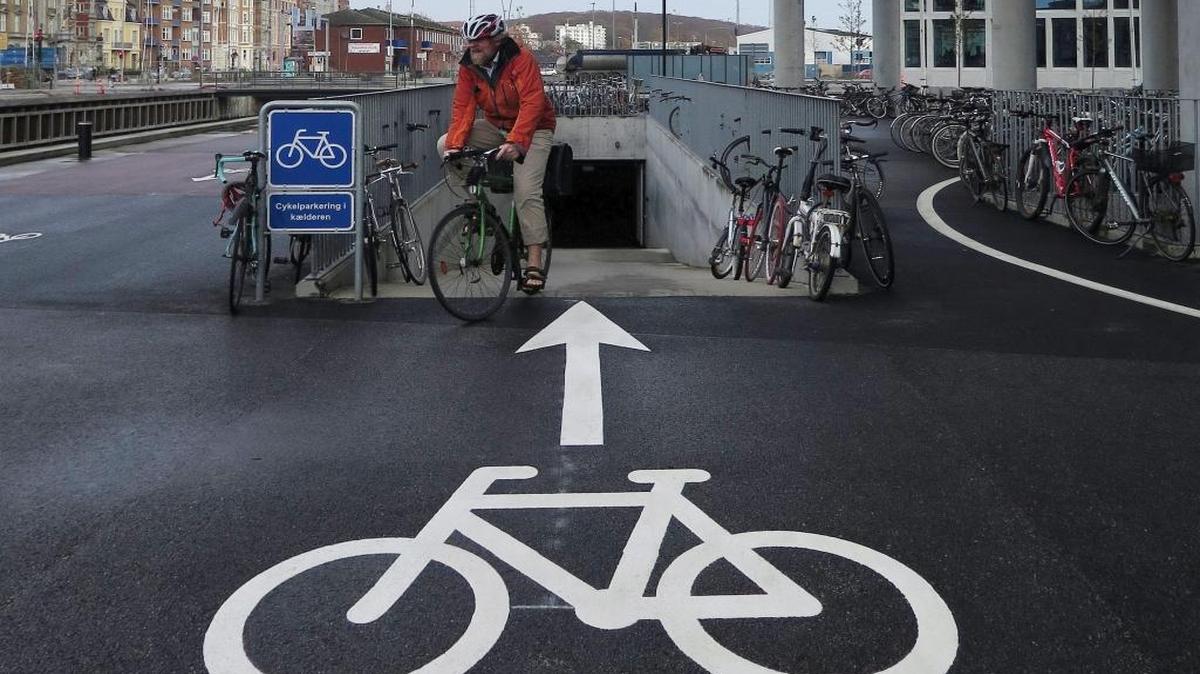 An underground bike garage in Aarhus, Denmark, is one example of the investment European cities are making in cycling infrastructure. With bike infrastructure that’s often already impressive, the cities are preparing to spend even more as they try to reduce traffic congestion and carbon footprint. Photo taken Nov. 9, 2015.