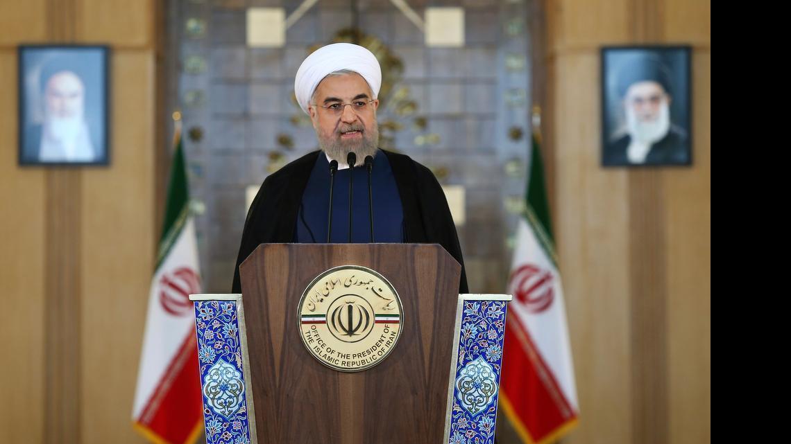 
Iran's President Hassan Rouhani addressed his nation in a televised speech Tuesday after the nuclear agreement was announced in Vienna. Saying "a new chapter" has begun in his nation's relations with the world, he maintained that Iran had never sought to build a nuclear bomb. 
