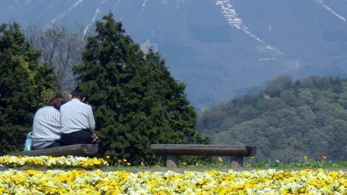 (Editors Note: Graphic Content) A couple takes in the view in Tottori Prefecture, Japan, on April 23, 2014. A number of young Japanese have little or no interest in sex. Preferring to enjoy their single lifestyle and ignore the pressures of a relationship, it's not uncommon to go without sex for a decade or more. The situation further complicates an already difficult issue of population decline in Japan.