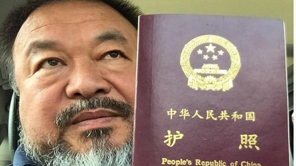 
Artist Ai Weiwei posted this photo on Instagram to mark the return of his passport by the Chinese government.
