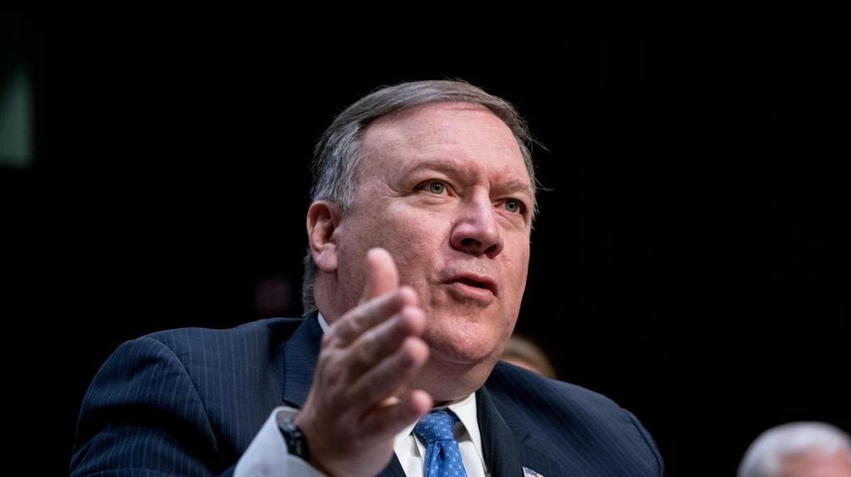 CIA Director Mike Pompeo speaks at a Senate Select Committee on Intelligence hearing on worldwide threats, Tuesday, Feb. 13, 2018, in Washington.