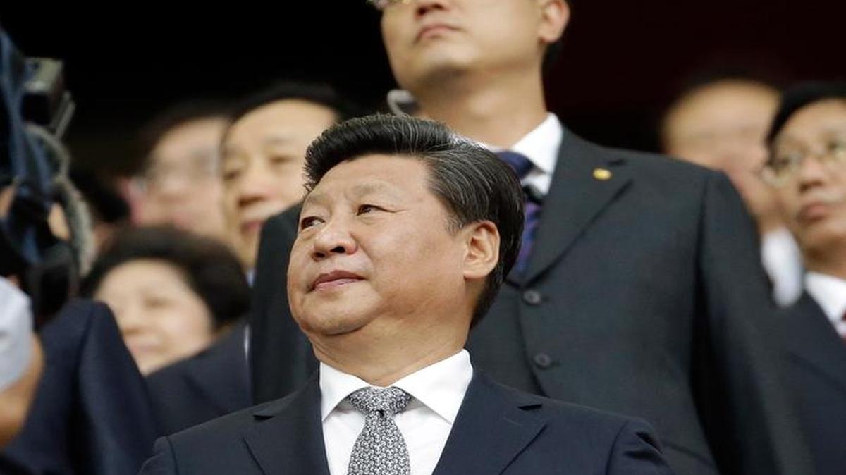 
Chinese President Xi Jinping at the opening ceremony of the World Athletics Championships Saturday at the Bird's Nest stadium in Beijing.
