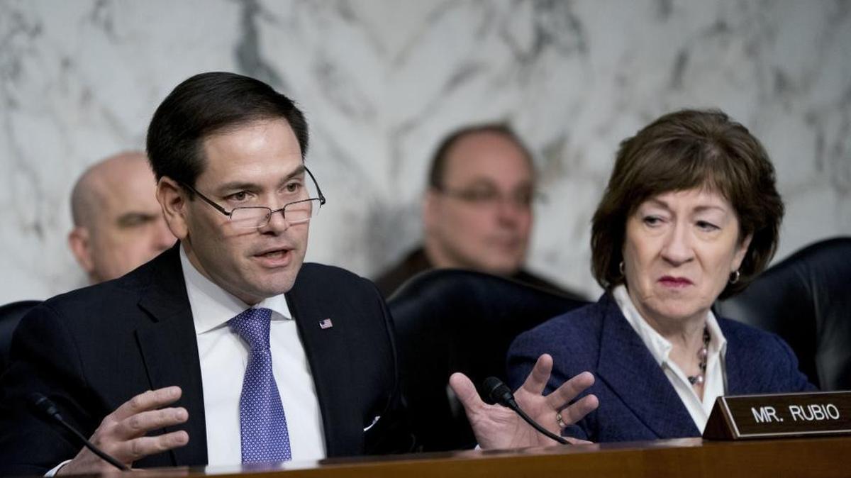 Sen. Marco Rubio, R-Fla., speaks during a Senate Intelligence Committee hearing on election security on Capitol Hill in Washington, Wednesday, March 21, 2018.