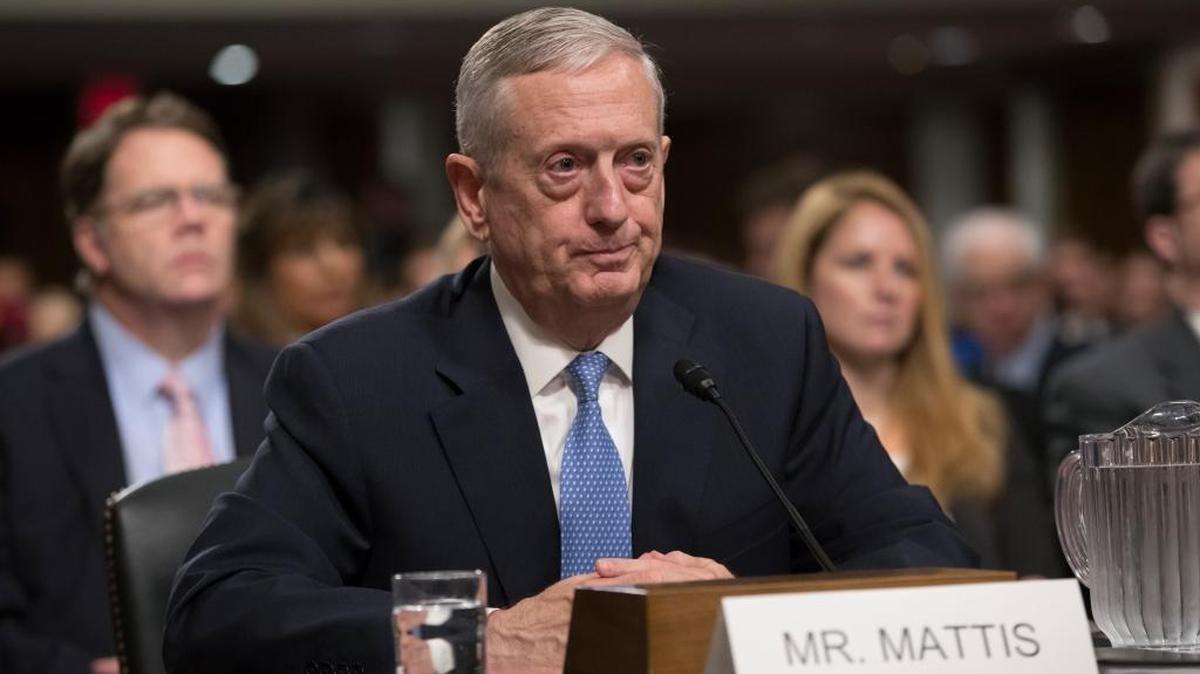 Defense Secretary-designate James Mattis prepares to testify on Capitol Hill in Washington, Thursday, Jan. 12, 2017, at his confirmation hearing before the Senate Armed Services Committee.