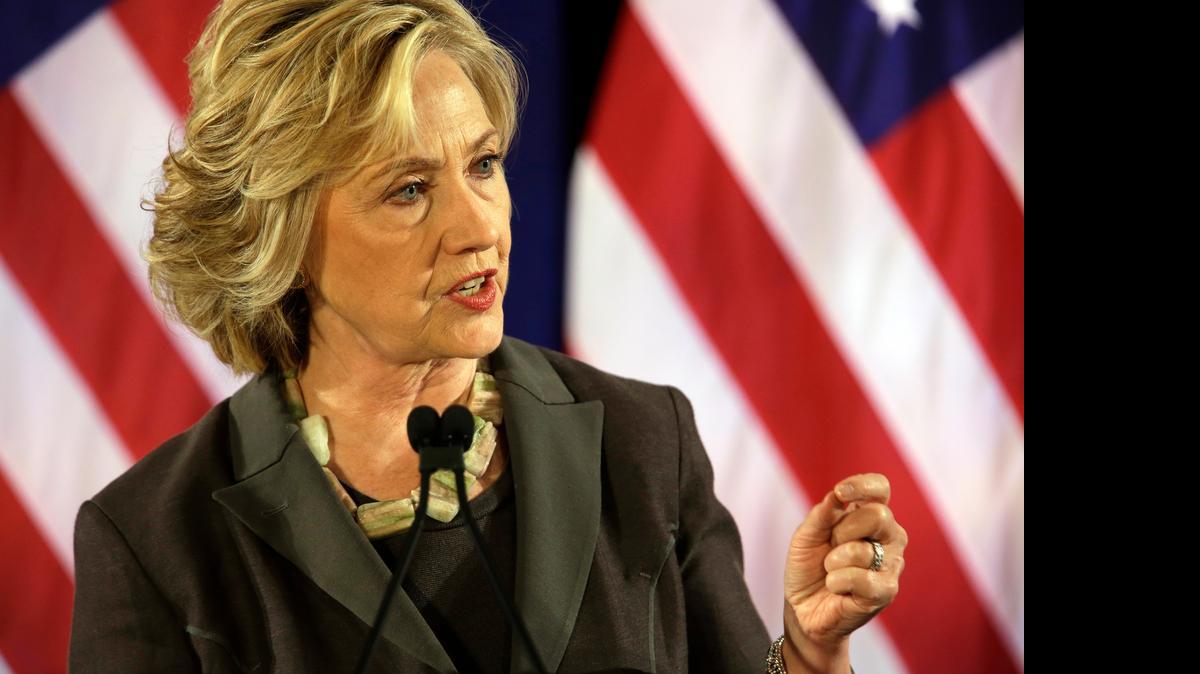 
Democratic presidential hopeful Hillary Rodham Clinton delivers a speech on July 24 at the New York University Leonard N. Stern School of Business in New York. 
