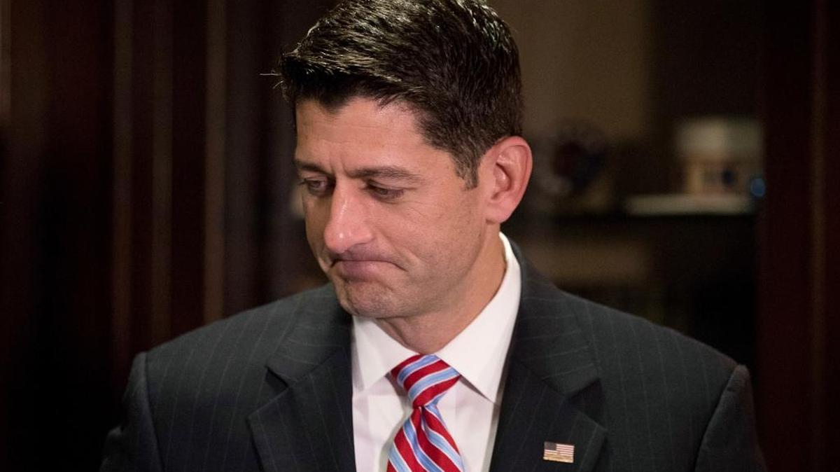 House Speaker Paul Ryan of Wis. pauses during a news conference at the Republican National Committee Headquarters on Capitol Hill in Washington, Tuesday, July 18, 2017. Congressional Republicans are desperate to pass tax reform after failing to repeal and replace Obamacare.