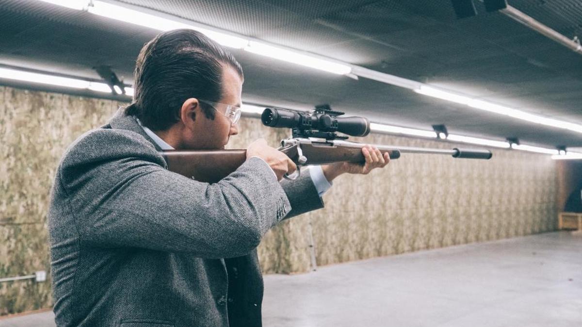 Donald Trump Jr. fires a silencer-equipped rifle during a September visit to the Utah firm SilencerCo. Silencers, currently subject to taxes and wait periods, could become a mass-market option for gun enthusiasts if the unified Republican government pushes for deregulation.