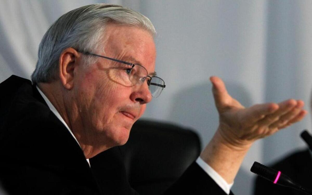 Rep. Joe Barton (R-TX) asks questions at a hearing of the U.S. House Committee on Homeland Security at Dallas/Fort Worth International Airport to look at federal, state and local response to the Ebola case in Dallas. Barton is hosting two town halls on March 11.